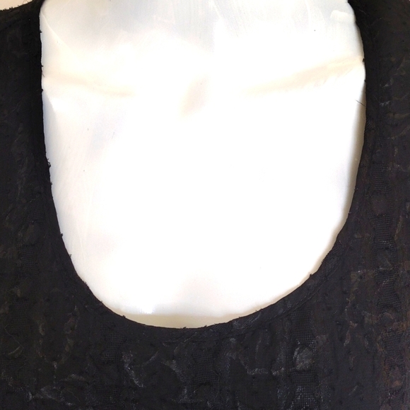 Closet Romantic Woman Medium‎ Lace Flare Black Dress Knee Length Ruffle Sleeve - Picture 3 of 8